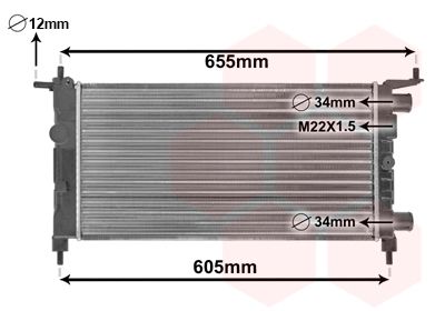 VAN WEZEL radiatorius, variklio aušinimas 37002261